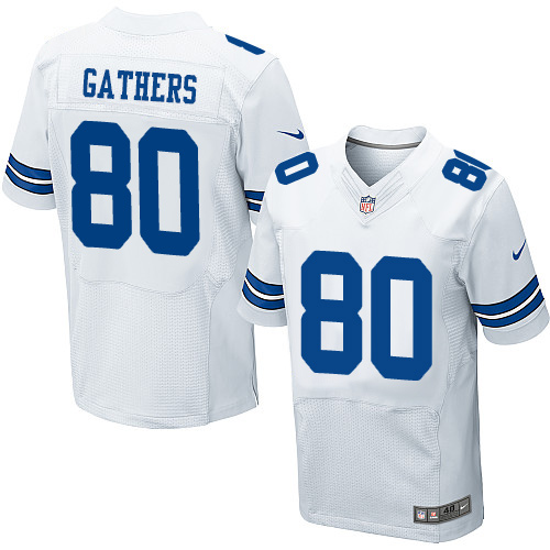 Men's Elite Rico Gathers Nike Jersey White Road - #80 NFL Dallas Cowboys